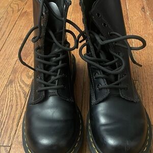 Dr. Martens Black Leather Lace-Up Boots